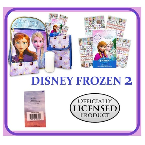 Disney Frozen 7Ps Elsa & Anna Destiny Awaits 16" Backpack Bundle NEW/NWT - Picture 1 of 4